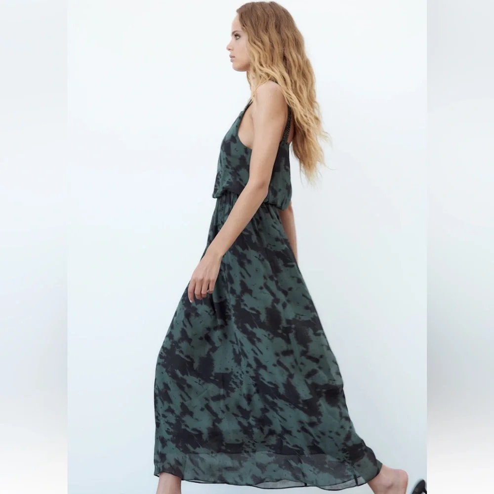 ZARA PRINTED MIDI DRESS - Picture 3 of 10